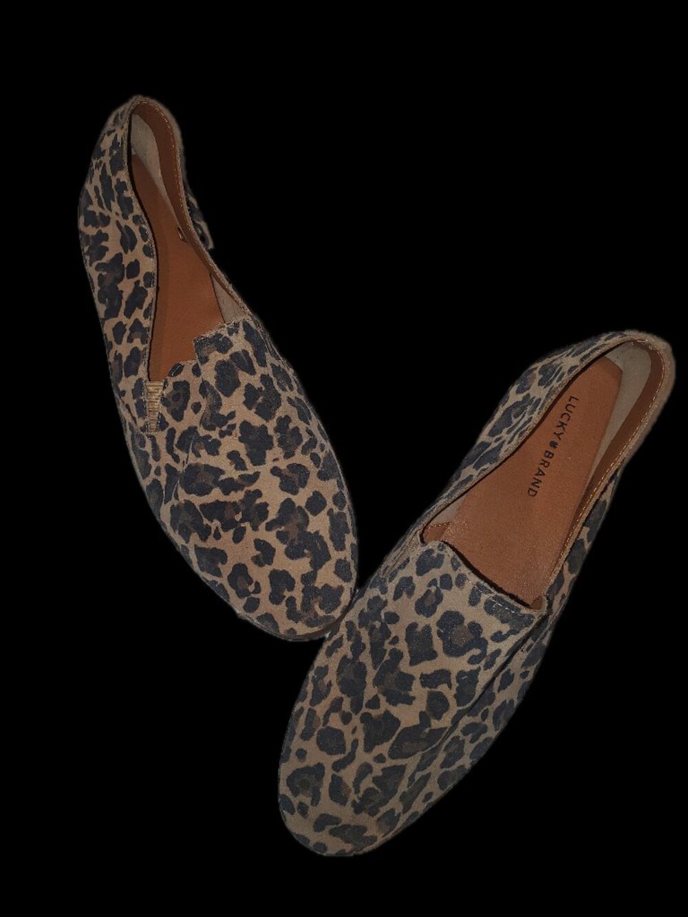 Lucky Brand Leopard Print Slip On Loafers Size 9